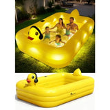 Inflatable Backyard Pool for Kids and Adults, Durable PVC, 100x63x22 Inches