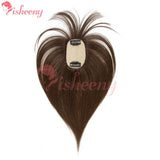 Human Hair Topper with Bangs, 10 Inch Clip-In Hairpiece, 5x9cm Base