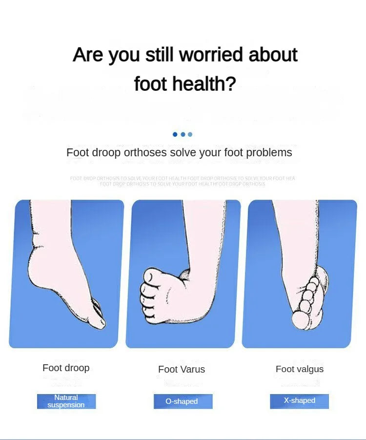 Drop Foot Brace AFO Ankle Support Adjustable Buckle for Stroke Recovery