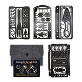 Outdoor Stainless Steel Survival Tool Card for Fishing & Camping