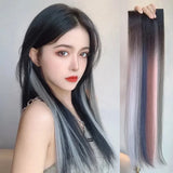 60cm Clip In Hair Extensions Synthetic Long Straight Hairpiece Accessories