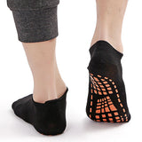 Unisex Silicone Non-Slip Grip Trampoline Socks - 1/4 Pairs for Yoga & Pilates