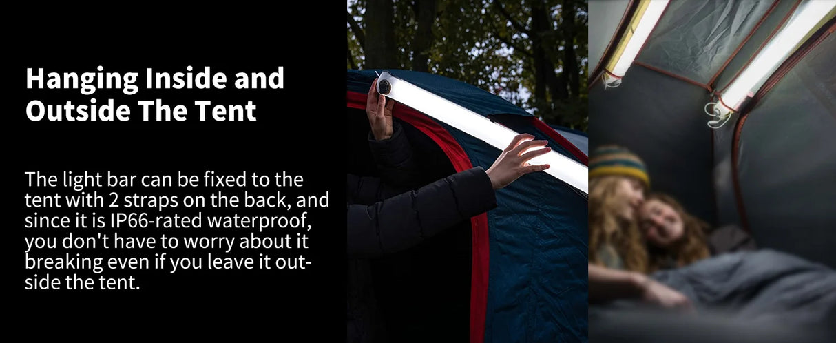 Portable Solar Camping Lantern with USB-Type C, 2000mAh