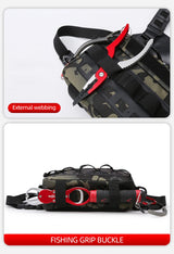 Camo Fishing Vest Bag Utility Tackle Chest Pack for Outdoor Activities