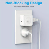 5 Way Multi Plug Outlet Extender, Wall Outlet Expander for Home & Travel