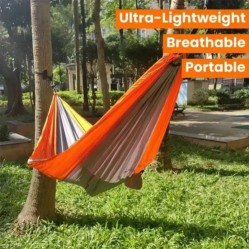 Portable Double Camping Hammock - Anti-Rollover for Outdoor Use