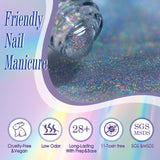 Holographic Glitter Cat Eye Gel Nail Polish 15ml - UV/LED Curable