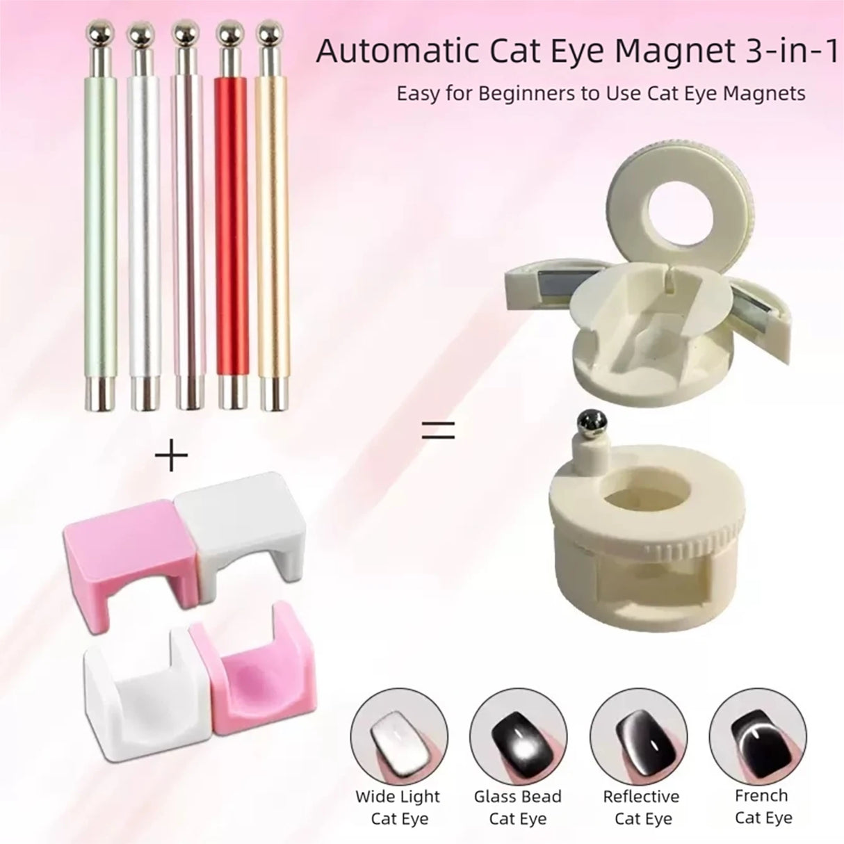 Automatic Cat Eye Nail Tool - Multi-Functional Magnet for French Manicure