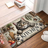 Kitten-Themed Anti-Slip Door Mat - Easy to Clean Home Decor