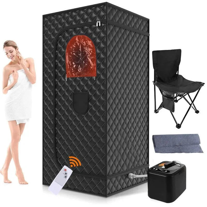 Portable Infrared Sauna Box with Remote Control - Foldable Sweat Room
