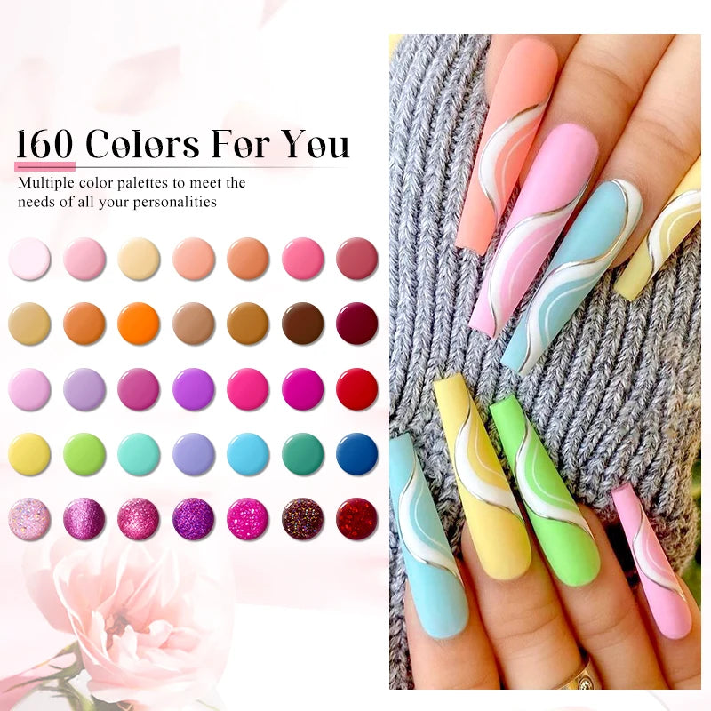 7pc Nail Gel Polish Set UV Soak Off Long Lasting Manicure Art Kit
