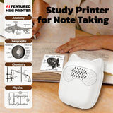 Wireless Bluetooth Mini Printer for iPhone and Android, Inkless Thermal Printing
