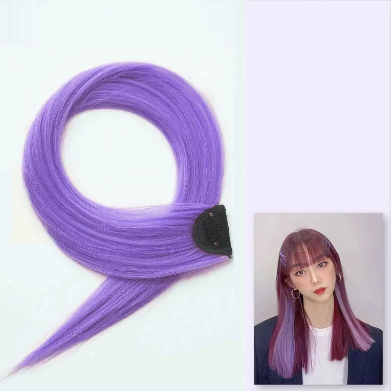 60cm Clip In Hair Extensions Synthetic Long Straight Hairpiece Accessories