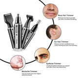 Rechargeable 4-in-1 Nose Trimmer Beard & Ear Hair Removal for Men