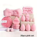 Pink Makeup Brush Set 20/40 Pieces with Beauty Blender - Gift Ready