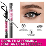 Black Liquid Eyeliner 12-Pack, Long-Lasting Waterproof Makeup Set
