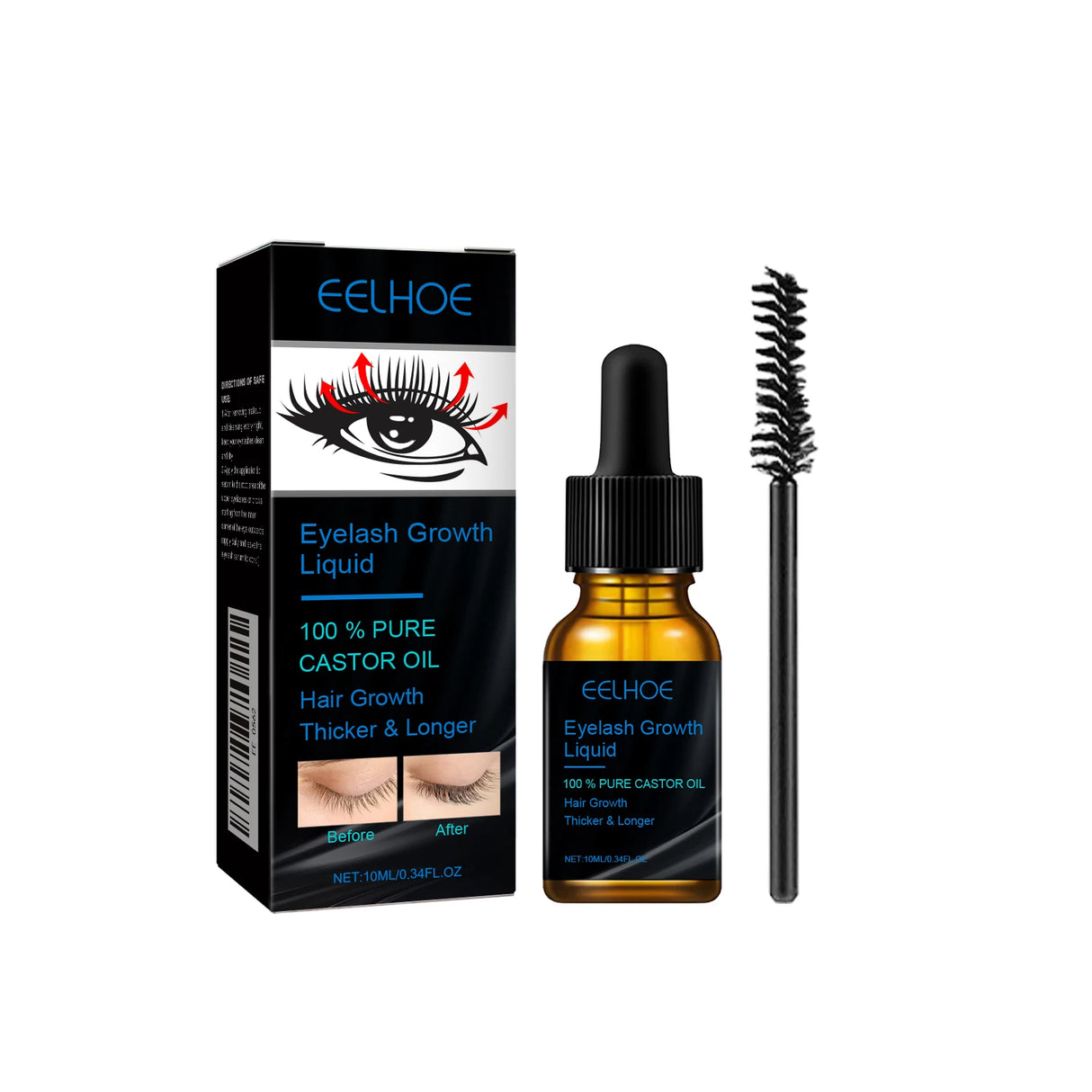 Natural Castor Oil Eyebrow & Eyelash Growth Serum - 30ml Makeup Product