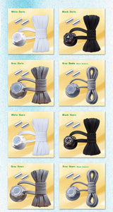 Automatic Flat No Tie Shoelaces with Swivel Buckle for Sneakers Adults Kids