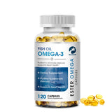 Omega-3 Fish Oil Capsules 3600mg - 120 Counts for Heart & Brain Health
