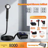 Portable Camping Shower Set with 20L Bucket and Rechargeable Shower Head