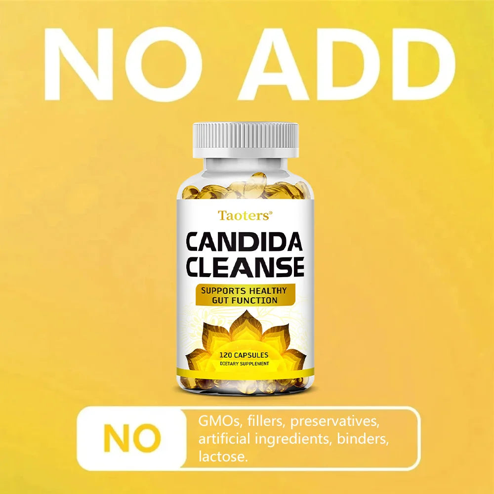 Candida Cleanse 120 Capsules for Daily Routines and Digestive Health