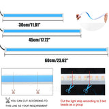 12V LED Guide Strip Headlight Bulbs - 2Pcs Sequential DRL Turn Signal Lights