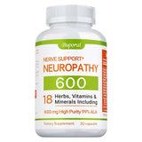Neuropathy Support Supplement 600mg - Nervous System & Brain Function Aid
