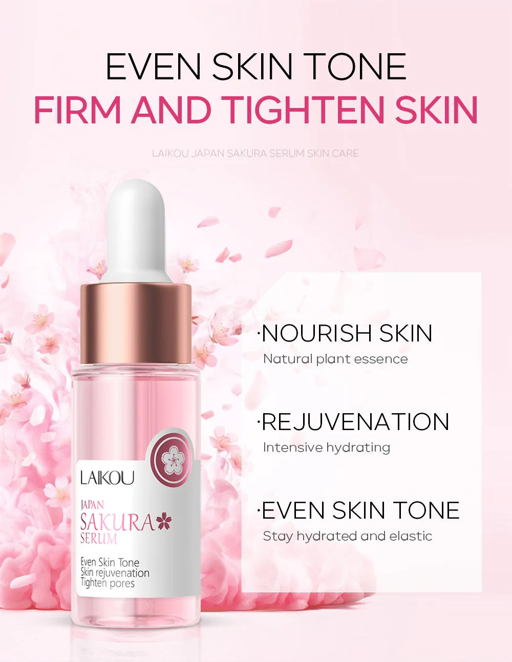 Laikou Sakura Brightening Face Essence 17ml - Moisturizing & Firming