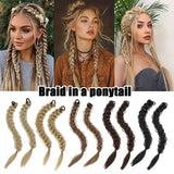 Braided Synthetic Hair Ponytail Extension with Elastic Band - Daily Use