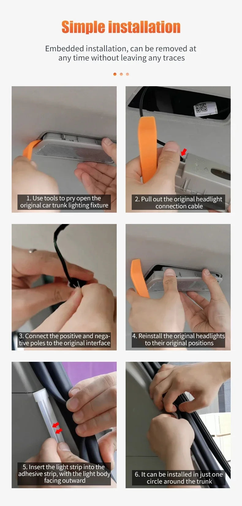 RGB LED Trunk Light | Open-Triggered, Dynamic Flow, Easy Install