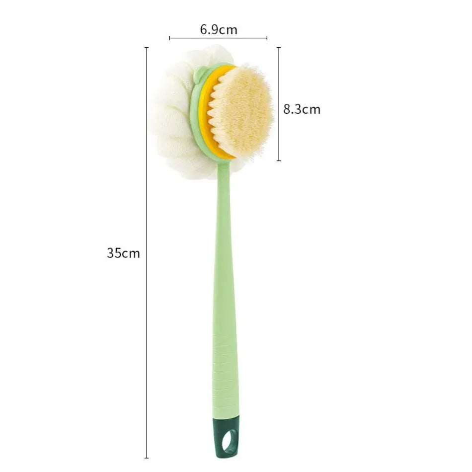 Loofah Back Scrubber Long Handle Exfoliating Bath Brush for Women