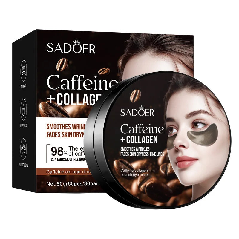Collagen Eye Mask Caffeine Patches for Dark Circles - 10 Pairs