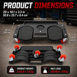 Rolling Knee Protection Pad with 5 Wheels and Tool Tray for Maintenance
