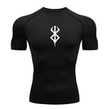 Men's Quick Dry Compression Shirt Short Sleeve Gym Workout T-Shirt