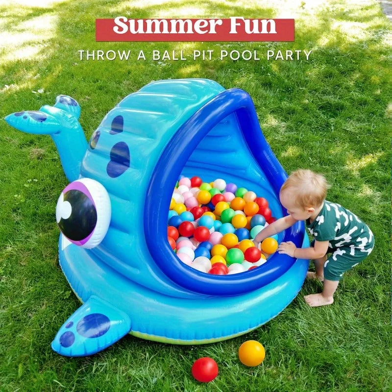 Inflatable Whale Baby Pool Tent for Kids - Toddler Swimming Pool