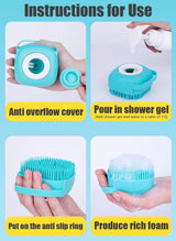 Dog Bathing Brush Silicone Shampoo Dispenser for Dogs and Cats Grooming Tool