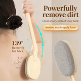 Exfoliating Bath Brush with Long Handle - 1pc Shower Back Scrubber
