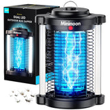 Minimoon Outdoor Mosquito Zapper with Dual LED Light, 15W Electric Trap