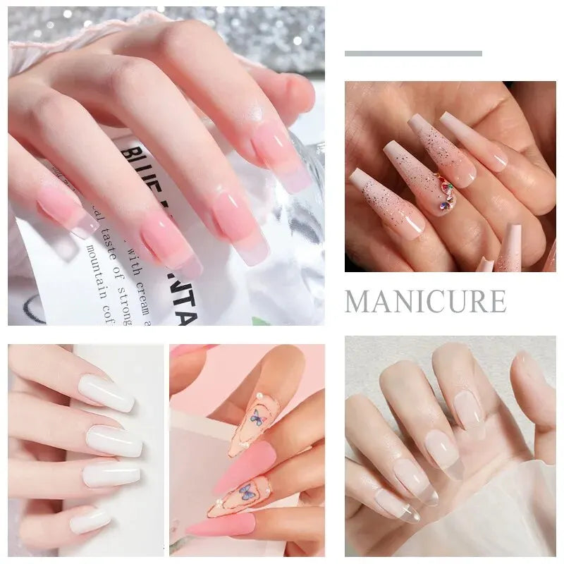 Acrylic Powder & Liquid Monomer Nail Art Kit - 3D Decoration Tools