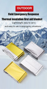 Emergency Thermal Poncho Blanket Lightweight Water Resistant Camping Mat