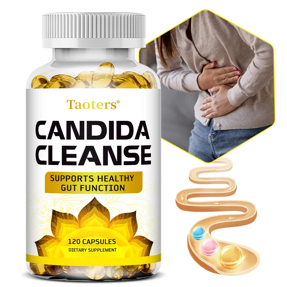 Candida Cleanse 120 Capsules for Daily Routines and Digestive Health