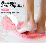 Silicone Foot Scrubber Brush Pad with Suction Cups for Bath Massage