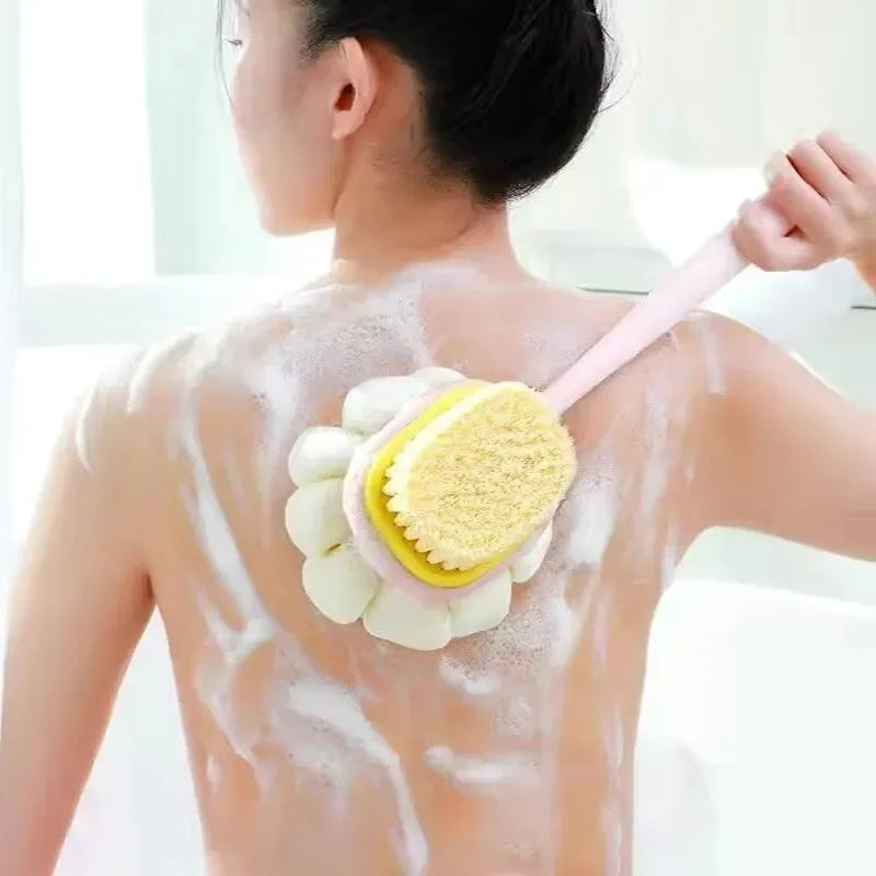 Loofah Back Scrubber Long Handle Exfoliating Bath Brush for Women