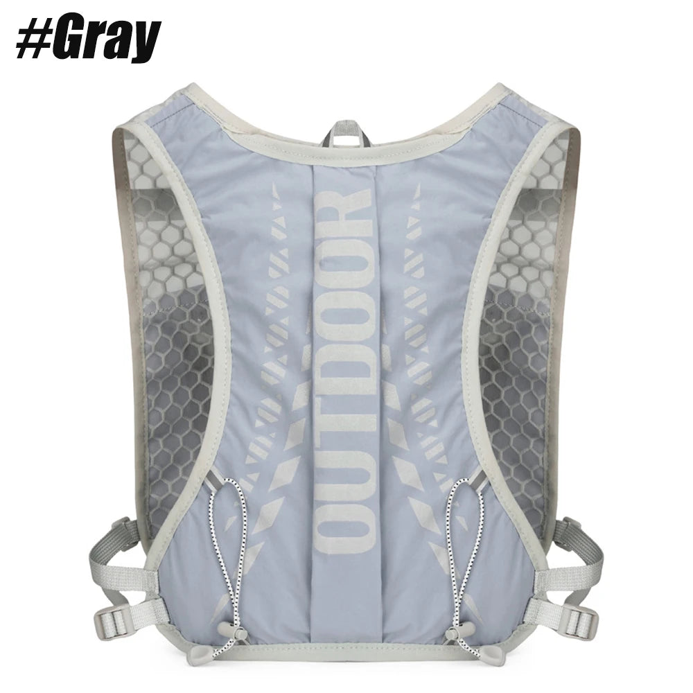 Lightweight Hydration Backpack Vest for Running, Hiking, Cycling - 1pc