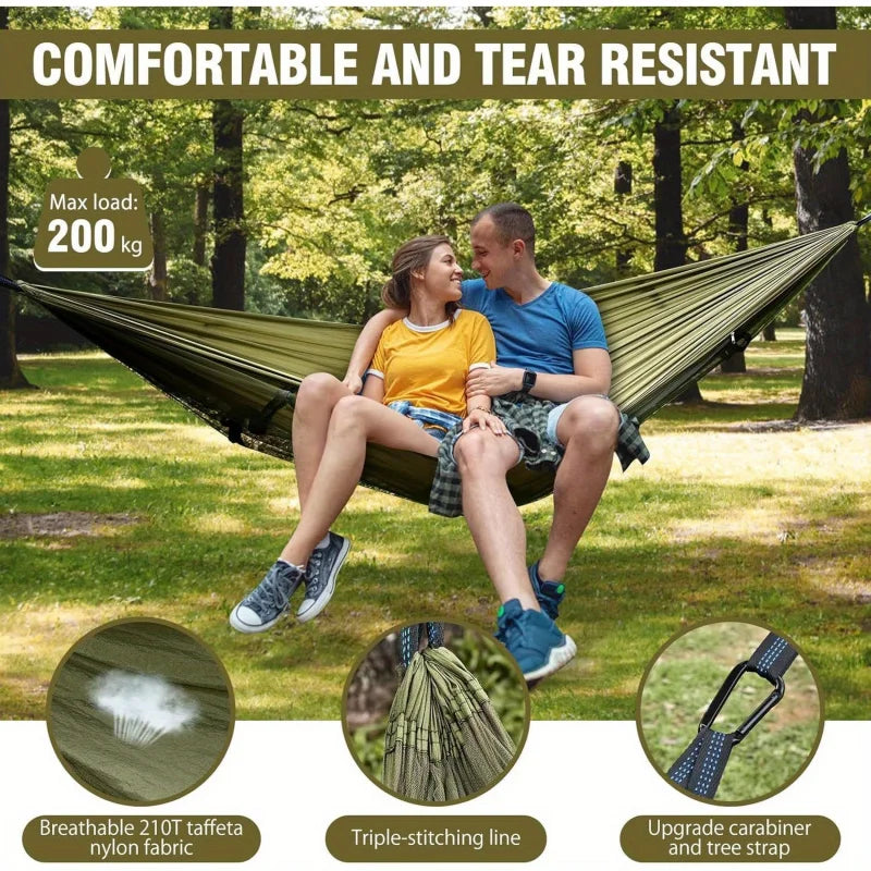 Ultralight 2-In-1 Camping Hammock with Mosquito Net, 1.6lbs