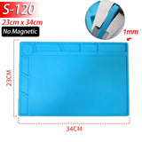 Soldering Station Mat Silicone Heat Resistant 932°F Anti-Static Magnetic Mat