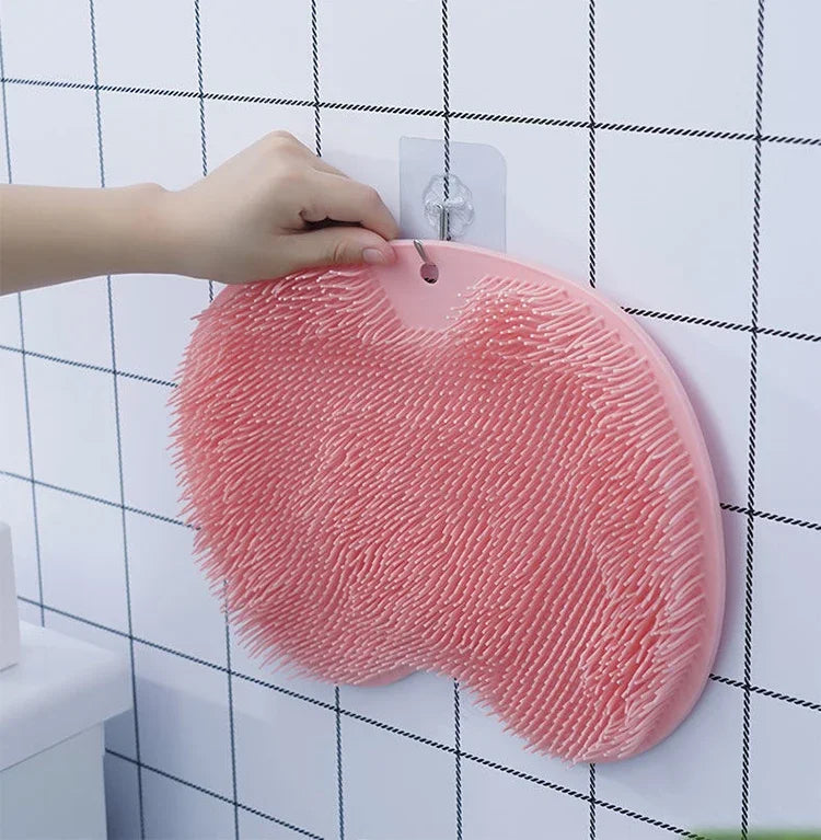 Silicone Foot Scrubber Brush Pad with Suction Cups for Bath Massage