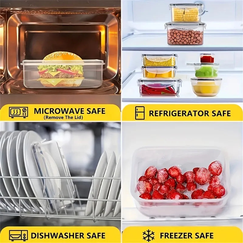 BPA-Free Food Storage Set with 24 Airtight Containers and Lids, 48 Pieces