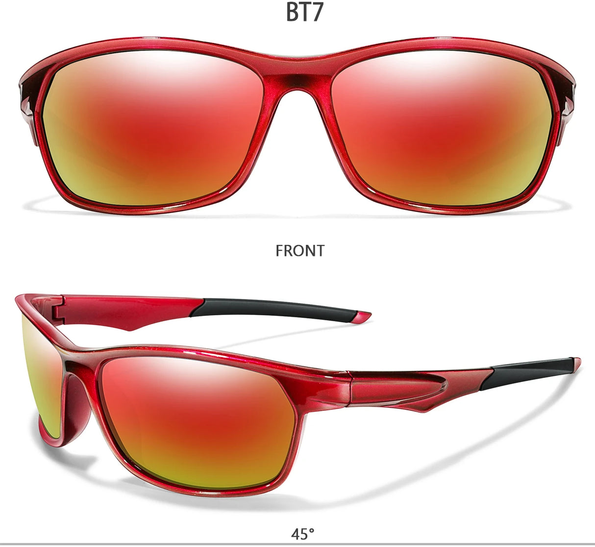 Polarized Sports Sunglasses for Cycling, Fishing, Running - Unisex Eyewear
