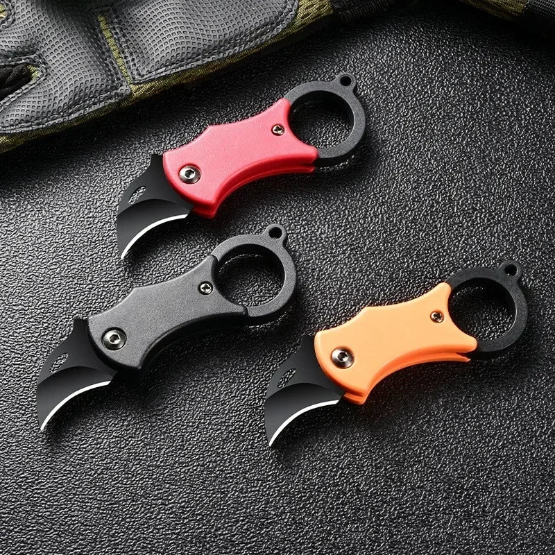 Mini Keychain Pocket Knife Stainless Steel EDC Tool Camping Fixed Blade